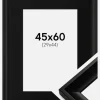 Ramme Öjaren Sort 45x60 cm - Passepartout Sort 30x45 cm