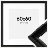 Ramme Öjaren Sort 60x60 cm - Passepartout Hvid 45x45 cm