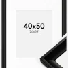 Ramme Öjaren Sort 40x50 cm - Passepartout Hvid 27x35 cm