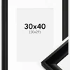 Ramme Öjaren Sort 30x40 cm - Passepartout Hvid 21x30 cm