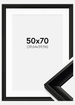 Ramme Öjaren Sort 50x70 cm - Passepartout Hvid 16x24 inches