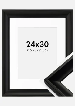 Ramme Öjaren Sort 24x30 cm - Passepartout Hvid 7x9 inches
