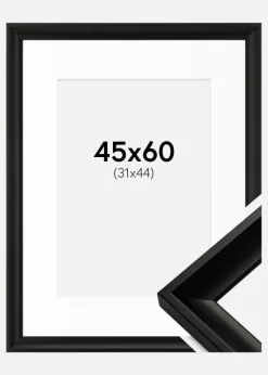 Ramme Öjaren Sort 45x60 cm - Passepartout Hvid 32x45 cm