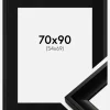 Ramme Öjaren Sort 70x90 cm - Passepartout Sort 55x70 cm