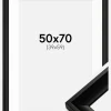 Ramme Öjaren Sort 50x70 cm - Passepartout Hvid 40x60 cm