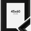 Ramme Öjaren Sort 45x60 cm - Passepartout Sort 32x45 cm