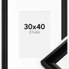 Ramme Öjaren Sort 30x40 cm - Passepartout Hvid 18x27 cm