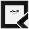 Ramme Öjaren Sort 60x60 cm - Passepartout Sort 45x45 cm