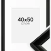 Ramme Öjaren Sort 40x50 cm - Passepartout Hvid 28x35 cm