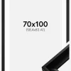 Ramme Öjaren Sort 70x100 cm - Passepartout Hvid 59,4x84 cm (A1)