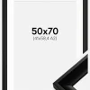 Ramme Öjaren Sort 50x70 cm - Passepartout Hvid 42x59,4 cm (A2)