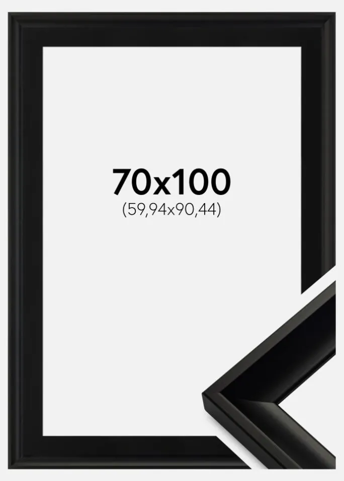 Ramme Öjaren Sort 70x100 cm - Passepartout Sort 24x36 inches