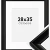 Ramme Öjaren Sort 28x35 cm - Passepartout Hvid 8x10 inches