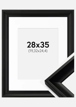 Ramme Öjaren Sort 28x35 cm - Passepartout Hvid 8x10 inches