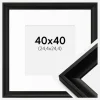 Ramme Öjaren Sort 40x40 cm - Passepartout Hvid 10x10 inches