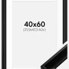 Ramme Öjaren Sort 40x60 cm - Passepartout Hvid 32,9x48,3 cm (A3+)