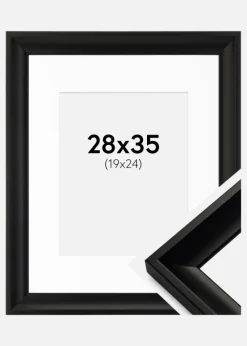 Ramme Öjaren Sort 28x35 cm - Passepartout Hvid 20x25 cm