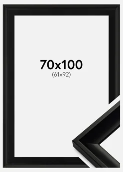 Ramme Öjaren Sort 70x100 cm - Passepartout Sort 62x93 cm