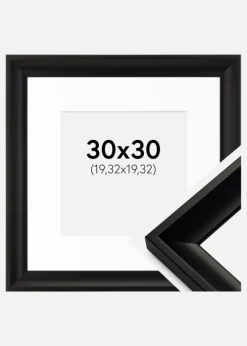 Ramme Öjaren Sort 30x30 cm - Passepartout Hvid 8x8 inches