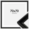 Ramme Öjaren Sort 70x70 cm - Passepartout Hvid 60x60 cm