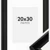 Ramme Öjaren Sort 20x30 cm - Passepartout Hvid 15x21 cm (A5)