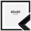 Ramme Öjaren Sort 60x60 cm - Passepartout Hvid 50x50 cm