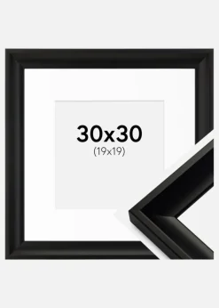 Ramme Öjaren Sort 30x30 cm - Passepartout Hvid 20x20 cm