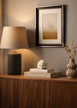 Ramme Öjaren Sort-Sølv - Valgfri Størrelse (Plexiglas)