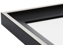 Ramme Öjaren Sort-Sølv 70x100 cm - Passepartout Sort 62x85 cm