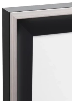 Ramme Öjaren Sort-Sølv 70x100 cm - Passepartout Hvid 62x85 cm