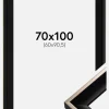 Ramme Öjaren Sort-Sølv 70x100 cm - Passepartout Sort 61x91,5 cm