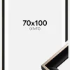 Ramme Öjaren Sort-Sølv 70x100 cm - Passepartout Hvid 62x93 cm