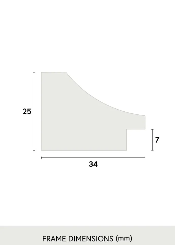 Ramme Öjaren Sort-Sølv 50x60 cm - Passepartout Hvid 35x45 cm