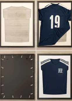 Ramme Jersey Box Akrylglas Sort/Hvid 60x80 cm