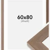 Ramme Juno Grå 60x80 cm - Passepartout Hvid 50x70 cm