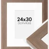 Ramme Juno Grå 24x30 cm - Passepartout Hvid 5,5x8 inches