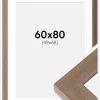 Ramme Juno Grå 60x80 cm - Passepartout Hvid 50x69 cm