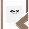 Ramme Juno Grå 40x50 cm - Passepartout Hvid 30x41 cm