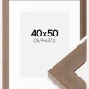 Ramme Juno Grå 40x50 cm - Passepartout Hvid 11x15 inches
