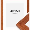Ramme Juno Kirsebær 40x50 cm - Passepartout Hvid 31x41 cm