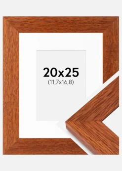 Ramme Juno Kirsebær 20x25 cm - Passepartout Hvid 5x7 inches