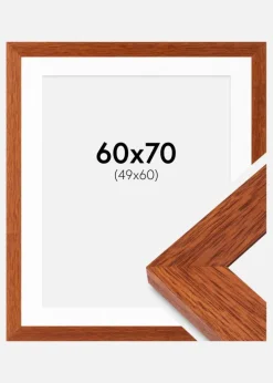 Ramme Juno Kirsebær 60x70 cm - Passepartout Hvid 50x61 cm