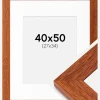 Ramme Juno Kirsebær 40x50 cm - Passepartout Hvid 28x35 cm