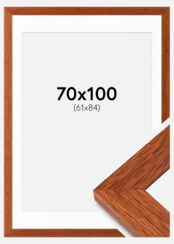 Ramme Juno Kirsebær 70x100 cm - Passepartout Hvid 62x85 cm