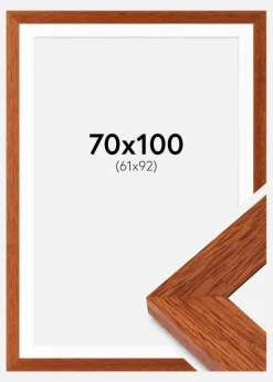 Ramme Juno Kirsebær 70x100 cm - Passepartout Hvid 62x93 cm