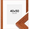 Ramme Juno Kirsebær 40x50 cm - Passepartout Hvid 27x35 cm