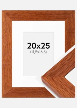 Ramme Juno Kirsebær 20x25 cm - Passepartout Hvid B6 125x176 mm