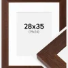 Ramme Juno Teak 28x35 cm - Passepartout Hvid 20x25 cm