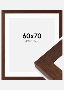 Ramme Juno Teak 60x70 cm - Passepartout Hvid 20x24 inches