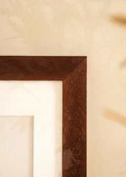 Ramme Juno Teak 50x60 cm - Passepartout Hvid 16x20 inches